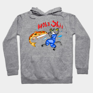 Cat vs Flying Fish Hoodie