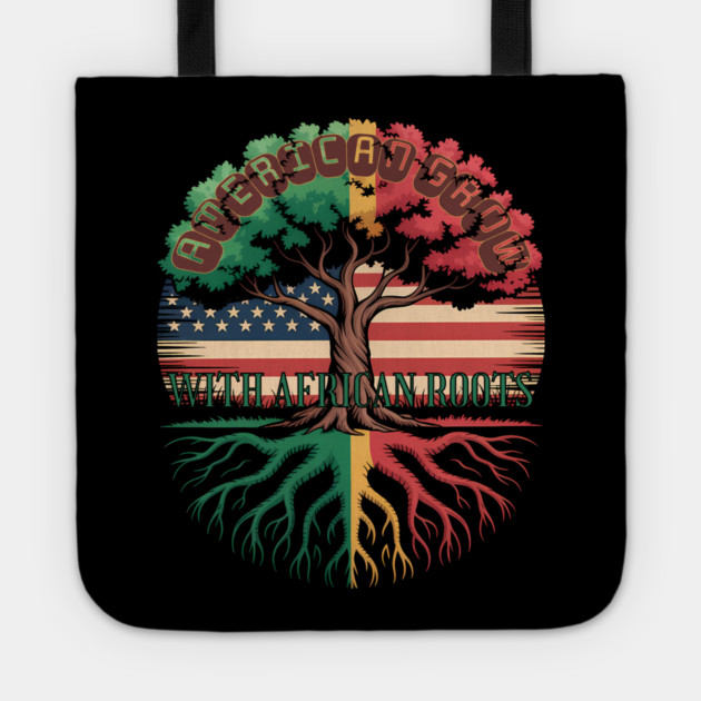 American with African Roots Heritage Tree Tote by norhando