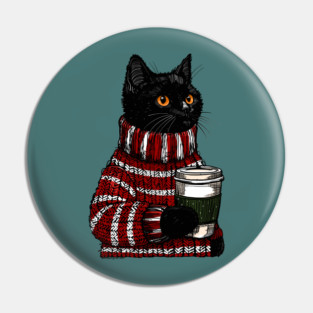 Christmas Sweater Candy Stripes Pin