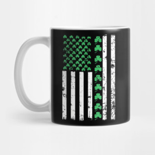 American Flag St Patricks Day T Irish Lucky Mug