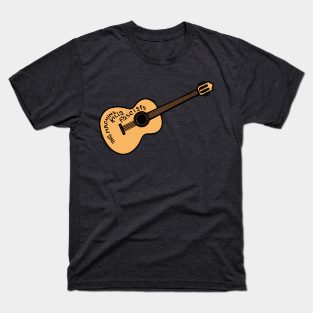 Woody Guthrie Guitar — This Machine Kills Fascists T-Shirt by Charles's Store 8