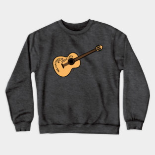 Woody Guthrie Guitar — This Machine Kills Fascists Crewneck Sweatshirt