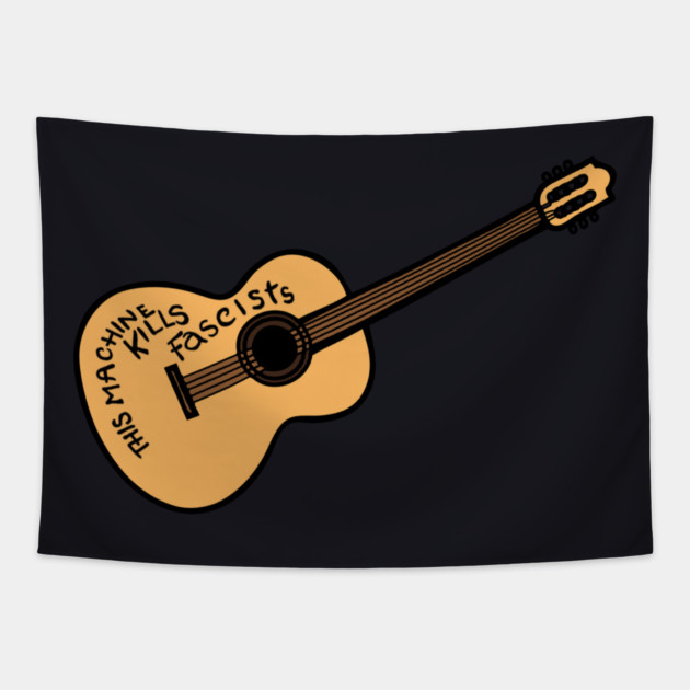 Woody Guthrie Guitar — This Machine Kills Fascists Tapestry by Charles's Store 8