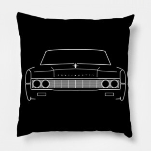 1967 vintage Lincoln Continental outline graphic (white) Pillow