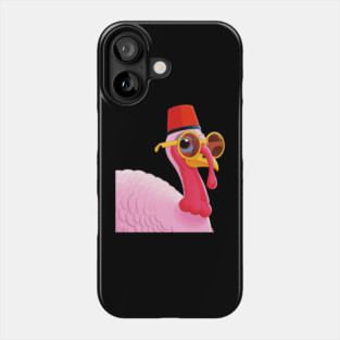 Cool Turkey with Fez and Sunglasses – Funny Retro Bird Phone Case