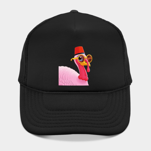 Cool Turkey with Fez and Sunglasses – Funny Retro Bird by Creatifly Graphic Tees