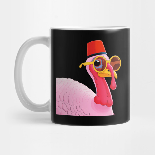 Cool Turkey with Fez and Sunglasses – Funny Retro Bird by Creatifly Graphic Tees