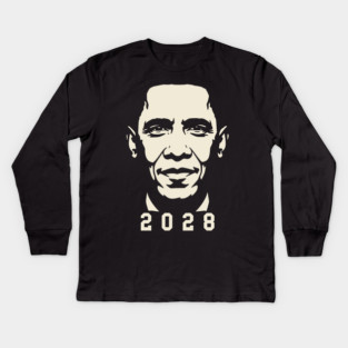 Barack Obama 2028 Presidential Election Political Kids Long Sleeve T-Shirt