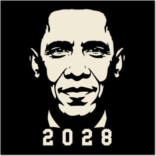 Barack Obama 2028 Presidential Election Political Posters and Art