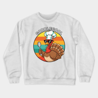 Gobblegool Turkey Chef – Funny Thanksgiving Italian Turkey Crewneck Sweatshirt