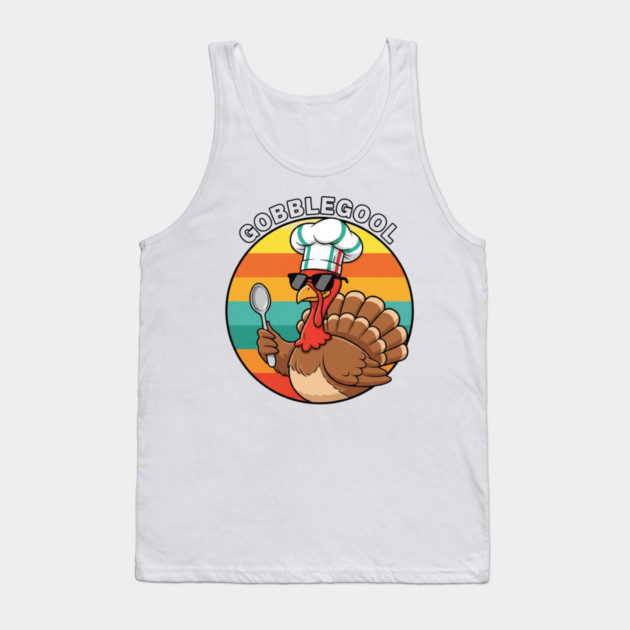 Gobblegool Turkey Chef – Funny Thanksgiving Italian Turkey Tank Top by Creatifly Graphic Tees