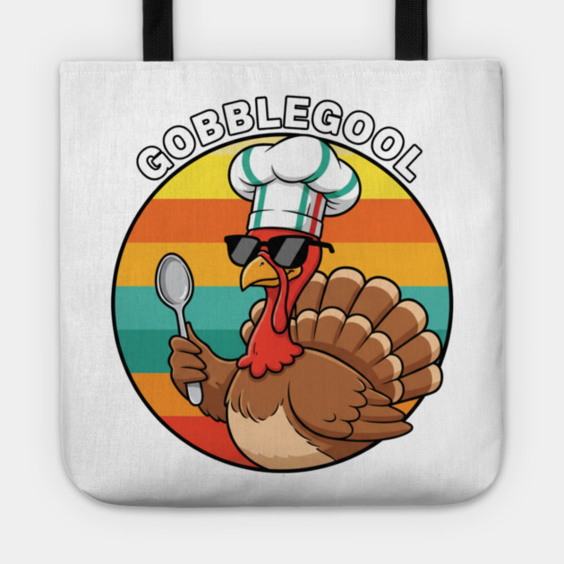 Gobblegool Turkey Chef – Funny Thanksgiving Italian Turkey Tote by Creatifly Graphic Tees