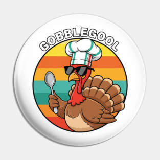 Gobblegool Turkey Chef – Funny Thanksgiving Italian Turkey Pin