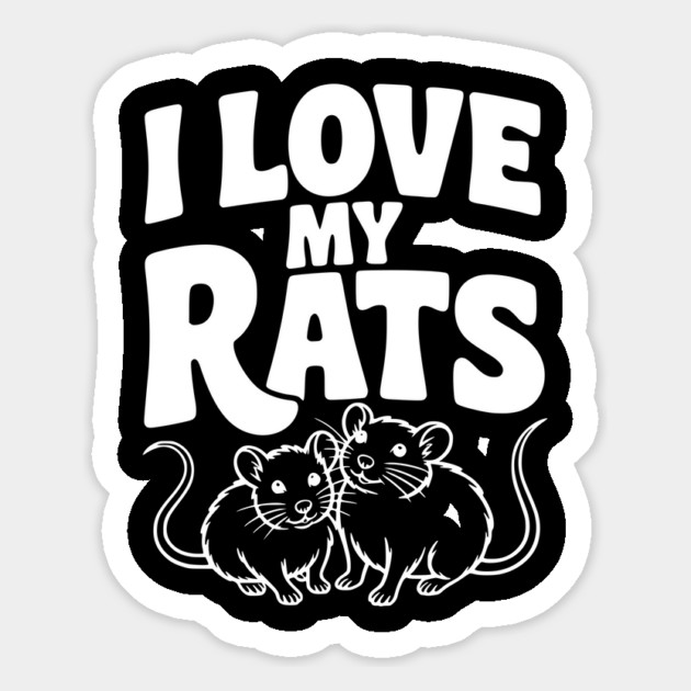 I Love My Rats Magnet by Frank Ring