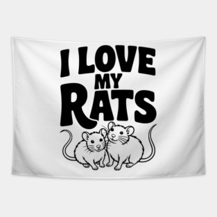 I Love My Rats Tapestry