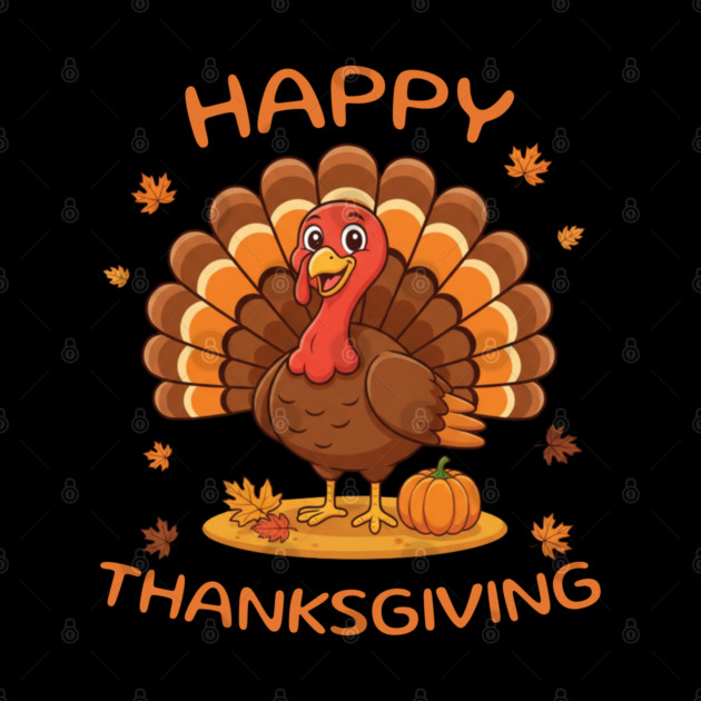 Happy Thanksgiving Turkey - Funny Fall Harvest Holiday by Creatifly Graphic Tees