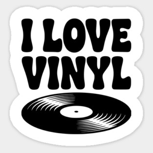 I Love Vinyl Magnet