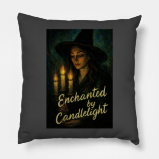 Emotional Holiday Scene with Witch, Firelight, and Gift Pillow