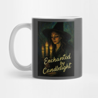 Emotional Holiday Scene with Witch, Firelight, and Gift Mug