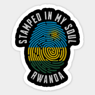 Stamped in My Soul Rwanda Flag Rwandan Proud Sticker