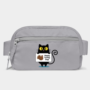 Happy Turkey Day Black Cat Thanksgiving - Funny Cat Lover Bag