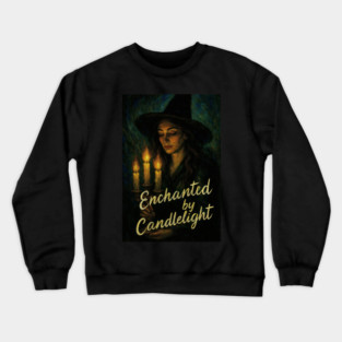 Emotional Holiday Scene with Witch, Firelight, and Gift Crewneck Sweatshirt