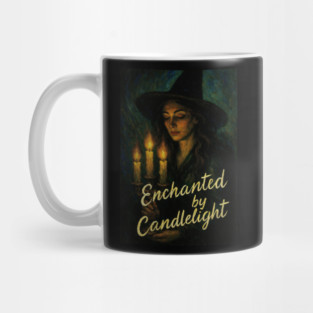 Emotional Holiday Scene with Witch, Firelight, and Gift Mug