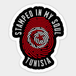 Stamped in My Soul Tunisia Flag Design Tunisian Pride Sticker