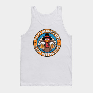 Happy Drinksgiving - Funny Thanksgiving Beer Drinking Tank Top