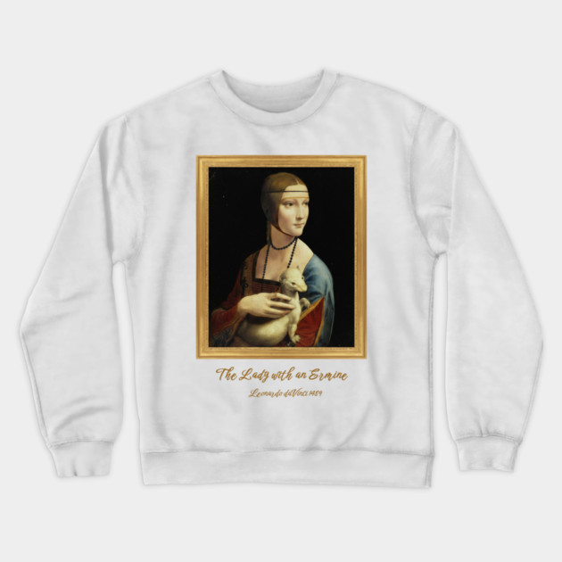 Leonardo da Vinci Lady with an Ermine Fine Art Crewneck Sweatshirt by Art2Wear