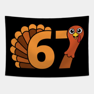 67 Thanksgiving Funny Turkey Tapestry