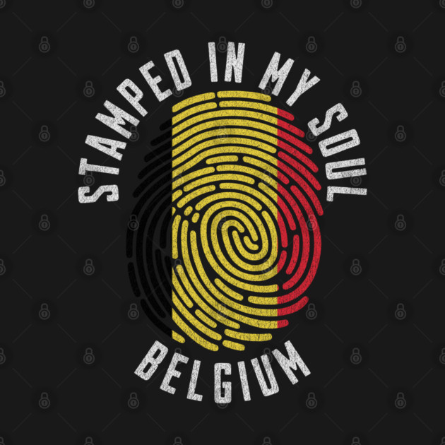 Proud Belgian Heritage Fingerprint Art for Patriotic Souls by Yesteeyear