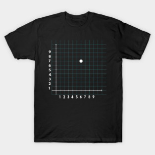 Funny Math Teacher 67 Cartesian Grid Holiday Classroom Humor Design T-Shirt