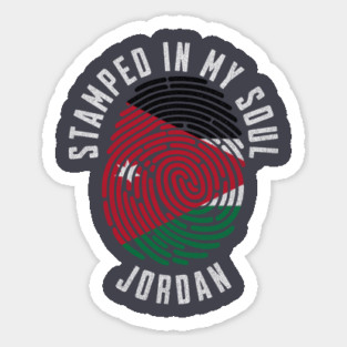 Proud Jordan Heritage Fingerprint Art for Patriotic Hearts Magnet