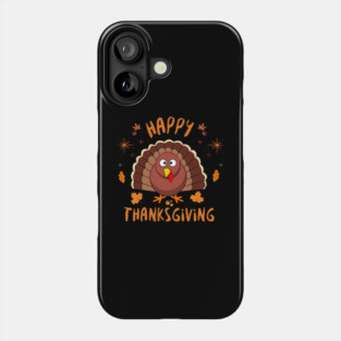 Happy Thanksgiving Turkey - Cute Fall Autumn Holiday Phone Case