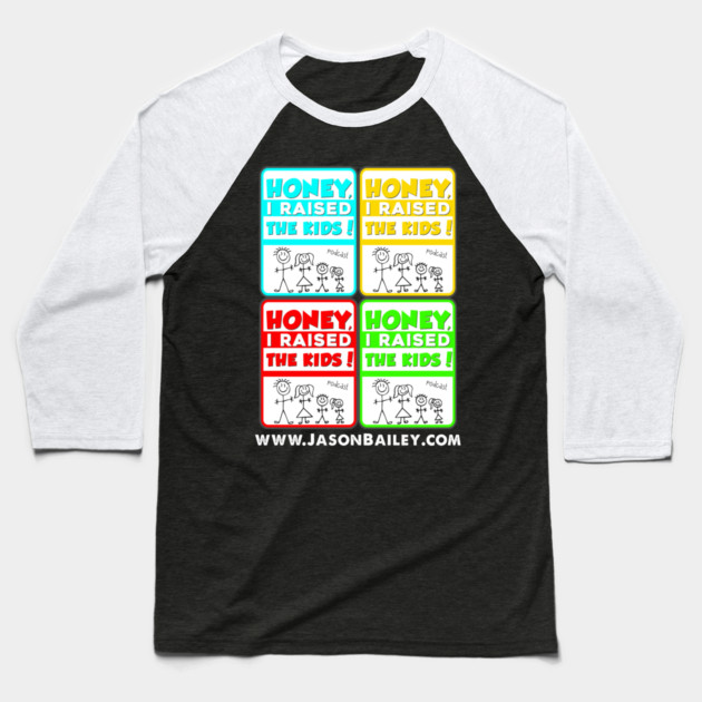 Honey, I Raised The Kids Podcast Warhol Design Baseball T-Shirt by BPX (Bailey Podcast XChange) Merch