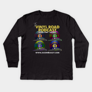 The Vinyl Road Podcast Warhol Design Kids Long Sleeve T-Shirt