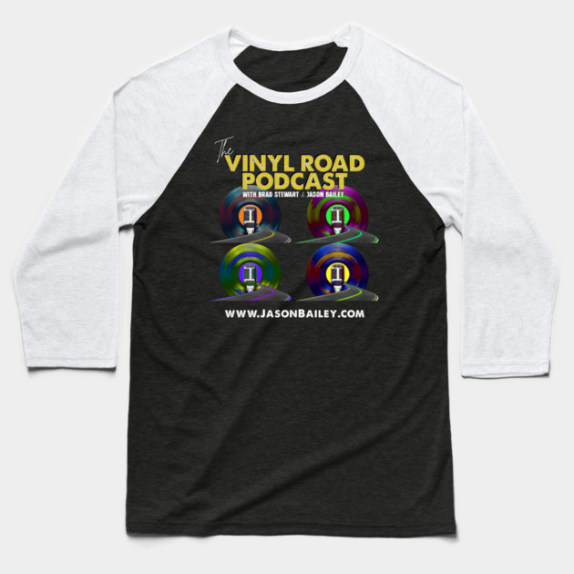 The Vinyl Road Podcast Warhol Design Baseball T-Shirt by BPX (Bailey Podcast XChange) Merch