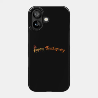 Happy Thanksgiving - Simple Fall Pilgrim Hat Holiday Phone Case