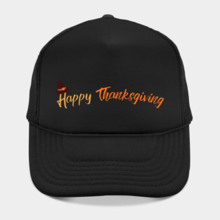 Happy Thanksgiving - Simple Fall Pilgrim Hat Holiday Hat