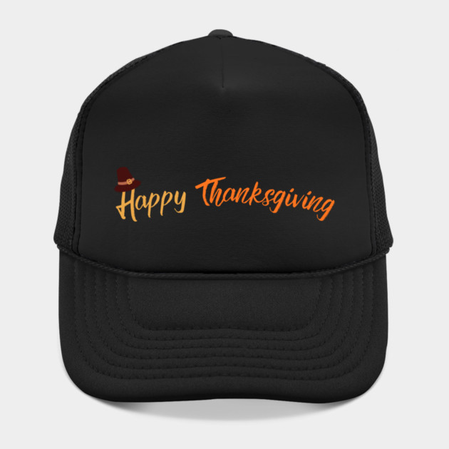 Happy Thanksgiving - Simple Fall Pilgrim Hat Holiday by Creatifly Graphic Tees