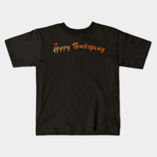 Happy Thanksgiving - Simple Fall Pilgrim Hat Holiday Kids T-Shirt