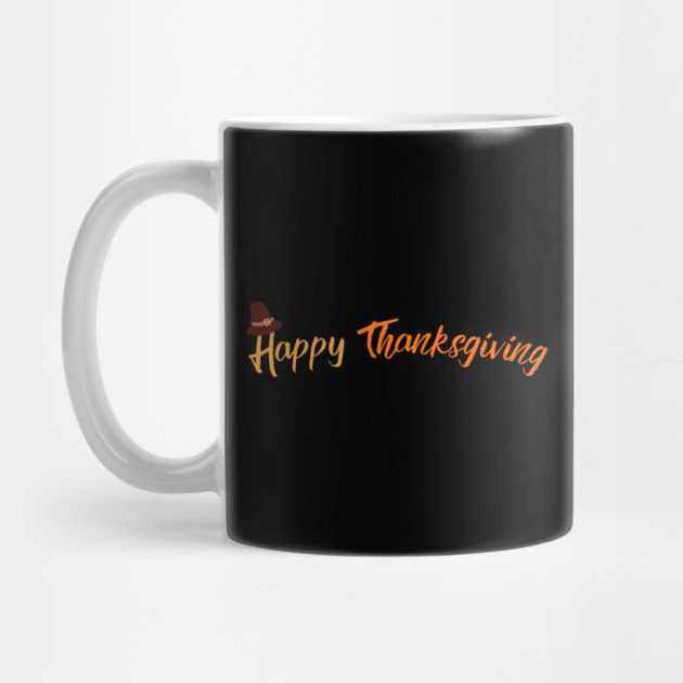 Happy Thanksgiving - Simple Fall Pilgrim Hat Holiday by Creatifly Graphic Tees