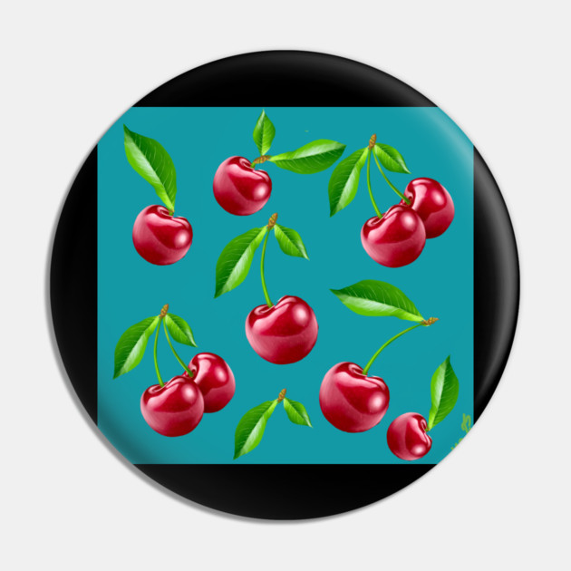 Cherry Pattern Pin by Kristonya Art