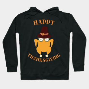 Happy Thanksgiving Turkey Butt - Funny Pilgrim Hat Turkey Hoodie