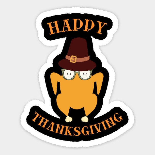 Happy Thanksgiving Turkey Butt - Funny Pilgrim Hat Turkey Magnet by Creatifly Graphic Tees