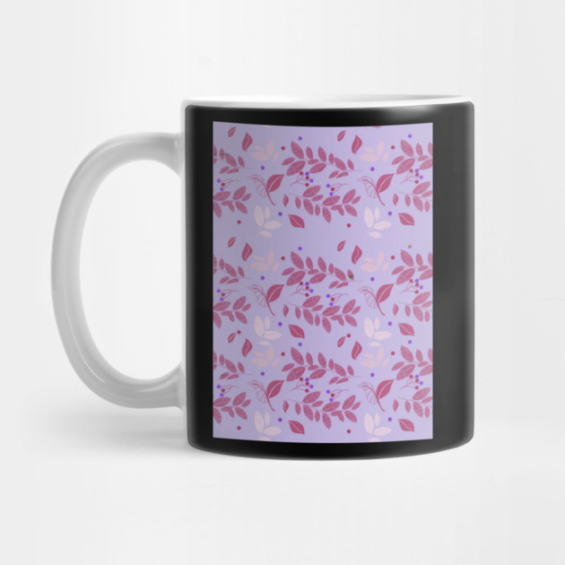 Violet leaf_berry pattern by Kristonya Art