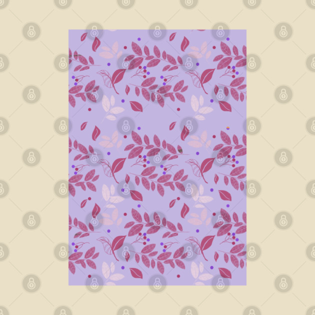 Violet leaf_berry pattern by Kristonya Art