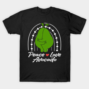 Peace Love Avocado Funny Retro Avocado Fruit Lover T-Shirt