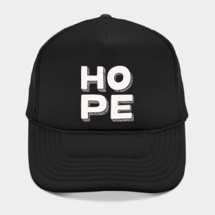 Hope Bold Graphic Vintage Inspirational Typography Hat